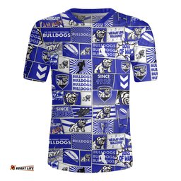 Canterbury Bankstown Bulldogs Team Of Us Die Hard Fan Supporters Comic Style Rugby Jersey