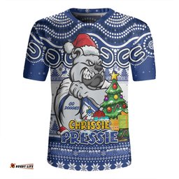 Canterbury Bankstown Bulldogs Aussie Ugly Christmas For Die Hard Fan Supporters Rugby Jersey