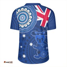 Australia Flag With Koala Aboriginal Rugby Jersey