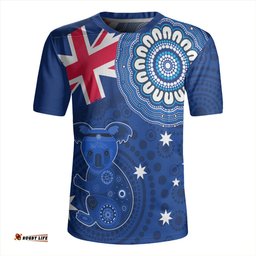 Australia Flag With Koala Aboriginal Rugby Jersey