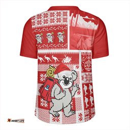 Australia Koala Wonderland Christmas Red Rugby Jersey