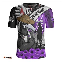 Collingwood ANZAC Day Honor Purple Valor And Spirit Rugby Jersey
