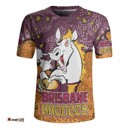 Brisbane Broncos Custom Team With Dot And Star Patterns For Tough Fan Rugby Jersey