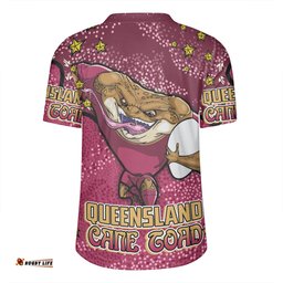 Queensland Cane Toads Custom V-Neck Rugby Jerseys - Team With Dot And Star Patterns For Tough Fan V-Neck Rugby Jerseys