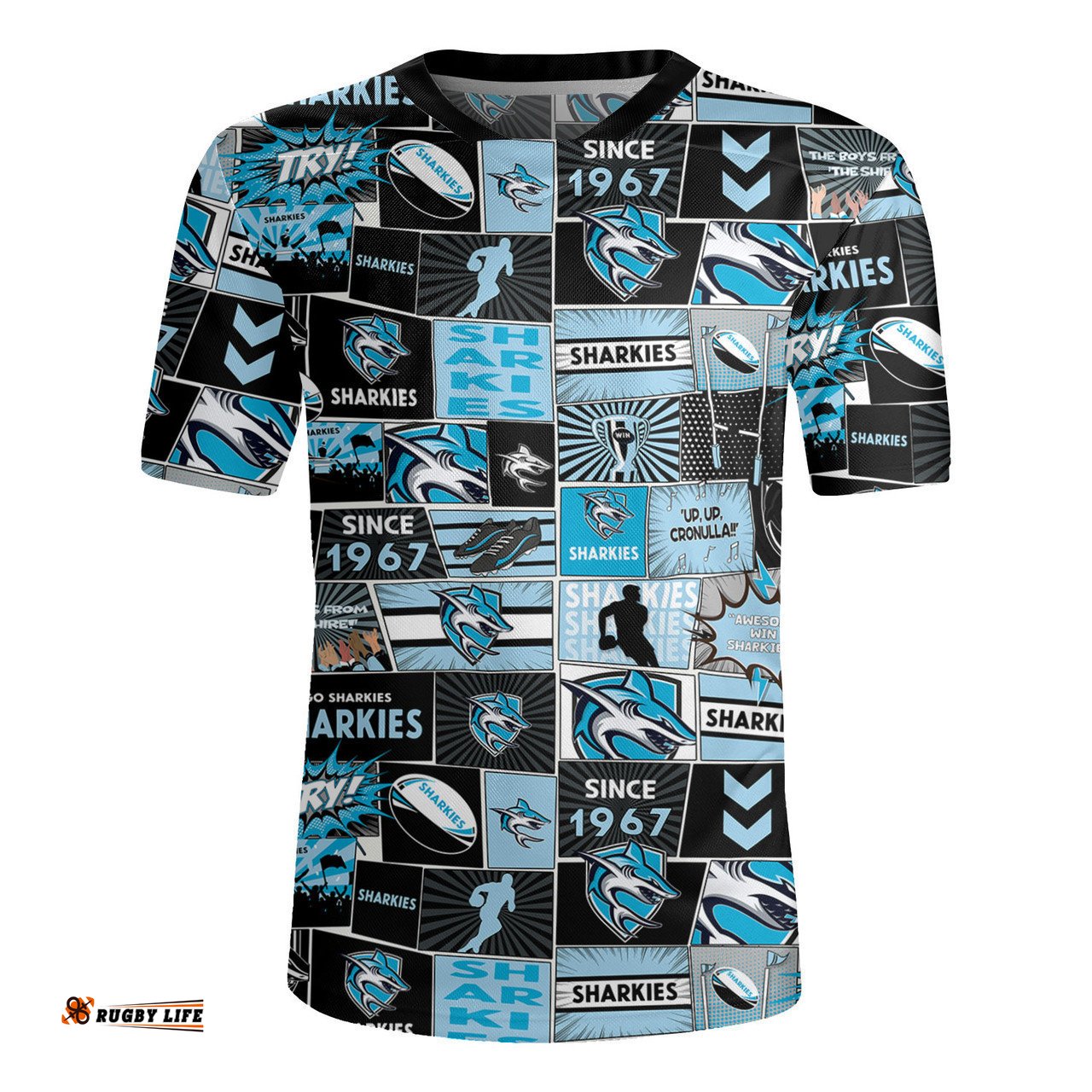Cronulla-Sutherland Cronulla-Sutherland Sharks Jersey - Team Of Us Die Hard Fan Supporters Comic Style