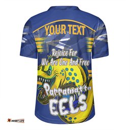 Parramatta Eels V-Neck Rugby Jerseys - Happy Australia Day We Are One And Free