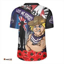 Fremantle V-Neck Rugby Jerseys Anzac Day Honor United In Spirit