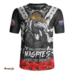 Collingwood V-Neck Rugby Jerseys Ripped Legacy Of The Game The ANZAC Spirit Lives On