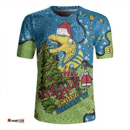 Parramatta Eels Christmas Custom V-Neck Rugby Jerseys - Let's Get Lit Chrisse Pressie V-Neck Rugby Jerseys