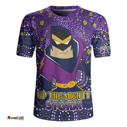 Melbourne Storm Custom V-Neck Rugby Jerseys - Custom With Aboriginal Inspired Style Of Dot Painting Patterns V-Neck Rugby Jerseys