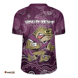 Cane Toads V-Neck Rugby Jerseys - Custom Maroon Cane Toad Blooded Aboriginal Inspired