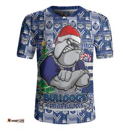 Canterbury-Bankstown Bulldogs V-Neck Rugby Jerseys Merry Ugly Christmas Comic Style