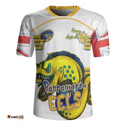 Parramatta Eels V-Neck Rugby Jerseys - Happy Australia Day We Are One And Free V2