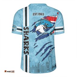 Cronulla-Sutherland Sharks V-Neck Rugby Jerseys - Happy Australia Day Flag Scratch Style