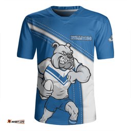 Canterbury-Bankstown Bulldogs V-Neck Rugby Jerseys Custom Team Of Us Die Hard Fan Supporters