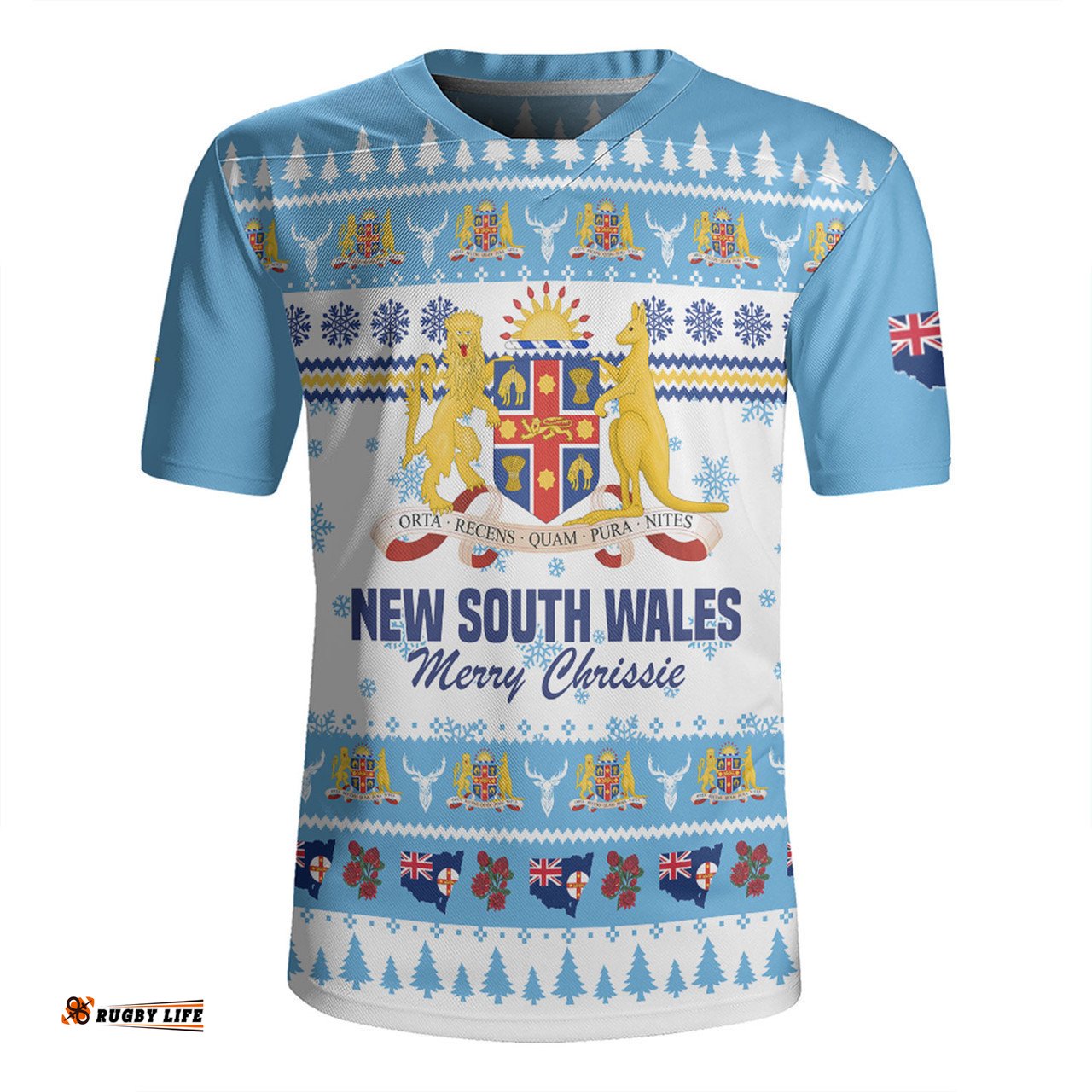 New South Wales Christmas V-Neck Rugby Jerseys - Merry Chrissie V-Neck Rugby Jerseys
