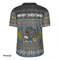 Penrith Panthers Christmas Custom V-Neck Rugby Jerseys - Chrissie Spirit Black V-Neck Rugby Jerseys