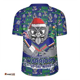 New Zealand Warriors V-Neck Rugby Jerseys Merry Ugly Christmas Comic Style
