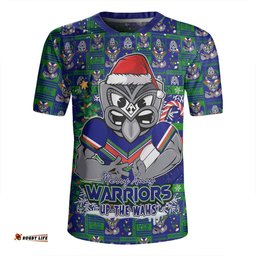 New Zealand Warriors V-Neck Rugby Jerseys Merry Ugly Christmas Comic Style