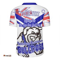Canterbury-Bankstown Bulldogs V-Neck Rugby Jerseys - Happy Australia Day We Are One And Free V2