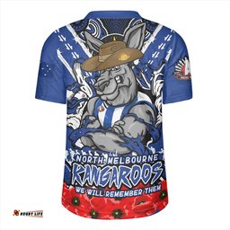North Melbourne V-Neck Rugby Jerseys Ripped Legacy Of The Game The ANZAC Spirit Lives On