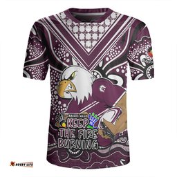 Manly Warringah Sea Eagles V-Neck Rugby Jerseys Aboriginal Inspired Naidoc Week Custom For Die Hard Fan Supporters