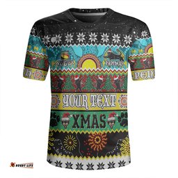 Penrith Panthers Christmas Aboriginal Custom V-Neck Rugby Jerseys - Indigenous Knitted Ugly Xmas Style V-Neck Rugby Jerseys