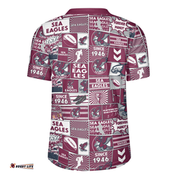 Manly Warringah Sea Eagles V-Neck Rugby Jerseys - Team Of Us Die Hard Fan Supporters Comic Style