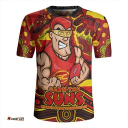 Gold Coast SUNS V-Neck Rugby Jerseys Blazing Spirit Of Victory