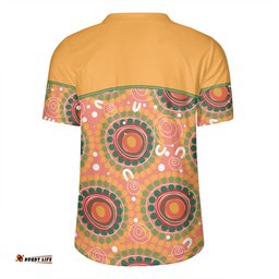 Australia Aboriginal Custom V-Neck Rugby Jerseys - Abstract Seamless Pattern With Aboriginal Inspired V-Neck Rugby Jerseys