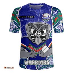New Zealand Warriors Grand Final Custom V-Neck Rugby Jerseys - Custom New Zealand Warriors With Contemporary Style Of Aboriginal Painting V-Neck Rugby Jerseys