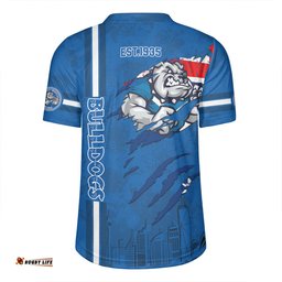 Canterbury-Bankstown Bulldogs V-Neck Rugby Jerseys - Happy Australia Day Flag Scratch Style