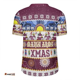 Manly Warringah Sea Eagles Christmas Aboriginal Custom V-Neck Rugby Jerseys - Indigenous Knitted Ugly Xmas Style V-Neck Rugby Jerseys