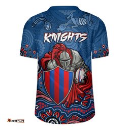 Newcastle Knights Jersey - Custom Blue Knights Blooded Aboriginal Inspired
