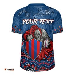 Newcastle Knights Jersey - Custom Blue Knights Blooded Aboriginal Inspired