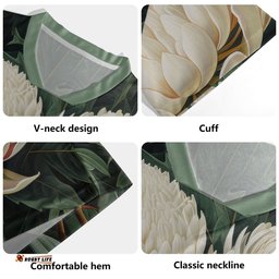 Copy of Australia Waratah V-Neck Rugby Jerseys - White Waratah Flowers Fine Art Ver2 V-Neck Rugby Jerseys