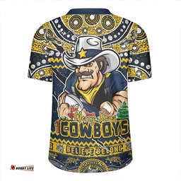 North Queensland Cowboys V-Neck Rugby Jerseys Aboriginal Xmas Special Ugly Christmas Style