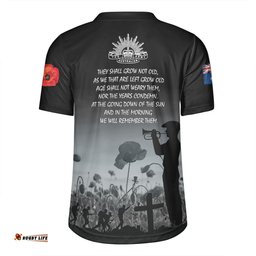 Australia Anzac Day V-Neck Rugby Jerseys - Lest We Forget Black V-Neck Rugby Jerseys