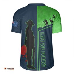 Canberra Raiders V-Neck Rugby Jerseys - Anzac Day Lest We Forget Poppy