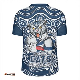 Geelong Cats V-Neck Rugby Jerseys Aboriginal Inspired Tough Fan Football For Life
