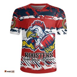 Sydney Roosters V-Neck Rugby Jerseys - Theme Song Inspired