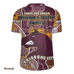 Brisbane Broncos Grand Final Custom V-Neck Rugby Jerseys - Custom Brisbane Broncos With Contemporary Style Of Aboriginal Painting V-Neck Rugby Jerseys