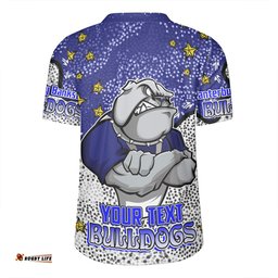 Canterbury-Bankstown Bulldogs Custom V-Neck Rugby Jerseys - Team With Dot And Star Patterns For Tough Fan V-Neck Rugby Jerseys