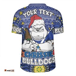 Canterbury-Bankstown Bulldogs Christmas Custom V-Neck Rugby Jerseys - Christmas Knit Patterns Vintage Jersey Ugly V-Neck Rugby Jerseys