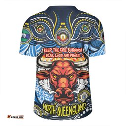 North Queensland Cowboys V-Neck Rugby Jerseys Celebrating Naidoc Week 2024 Aboriginal Dot Art Inspired