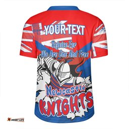 Newcastle Knights V-Neck Rugby Jerseys - Happy Australia Day We Are One And Free