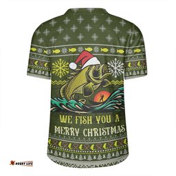 Australia Christmas Fishing Custom V-Neck Rugby Jerseys - We Fish You A Merry Christmas V-Neck Rugby Jerseys