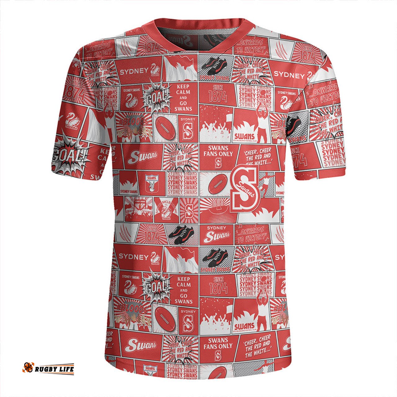 Sydney Swans V-Neck Rugby Jerseys Legacy Of The Pride Comic Style