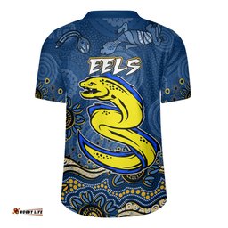 Parramatta Eels Jersey - Custom Blue Parramatta Eels Blooded Aboriginal Inspired