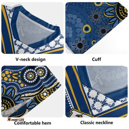 Parramatta Eels Jersey - Custom Blue Parramatta Eels Blooded Aboriginal Inspired